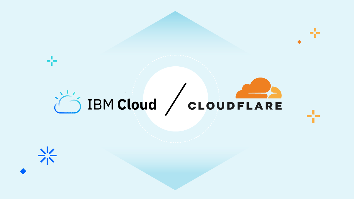 IBM Cloud and Cloudflare logo